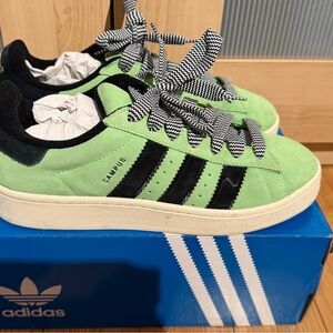 Adidas Green and Black Campus 00s Shoes